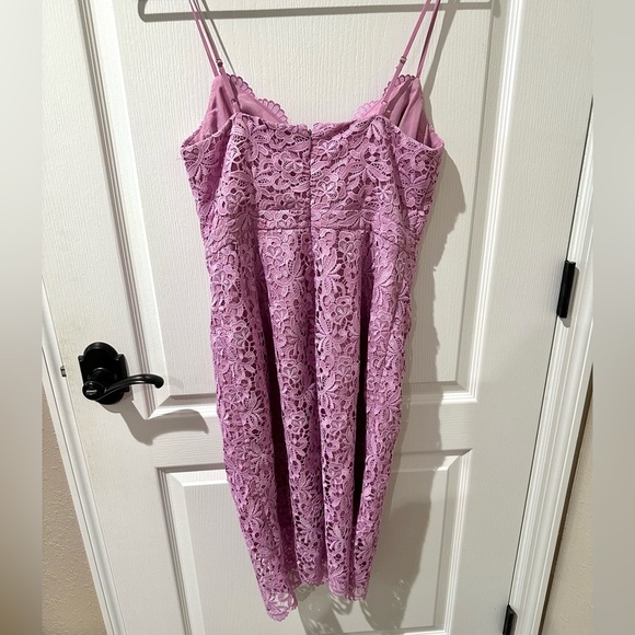 J. Crew Guipure Pastel Purple Eyelet Lace Spaghetti Strap Dress - Picture 11 of 15